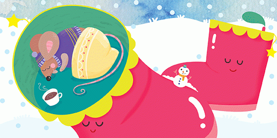 Illustration for the cover of a children's poetry book titled "Akhoo pakhoo"